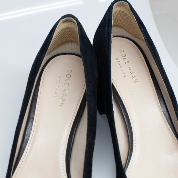 Cole Haan Black Suede Pumps Size 8 - Picture 5 of 7